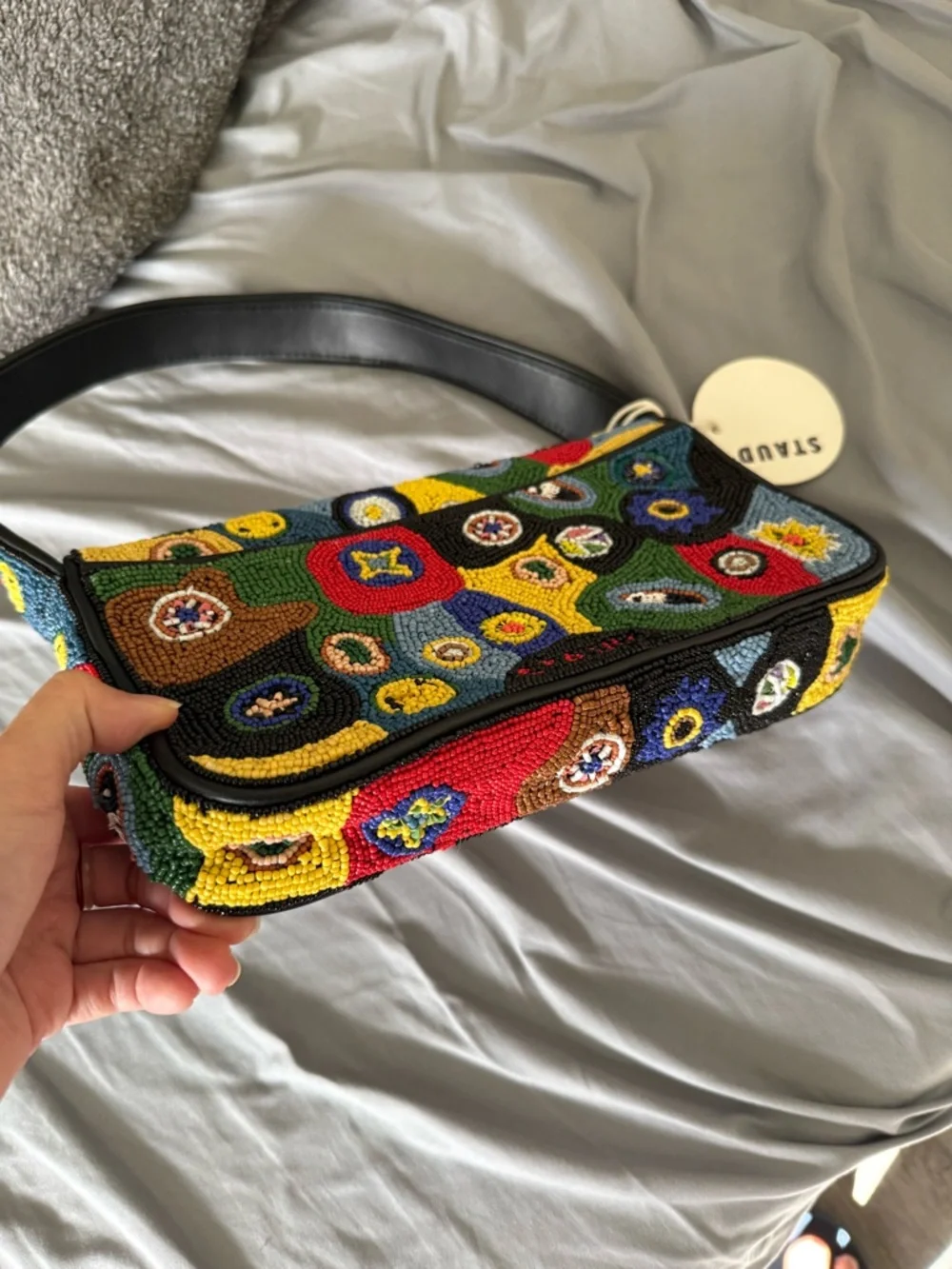 NWT STAUD Tommy Beaded Bag, Millefiori - Picture 8 of 9